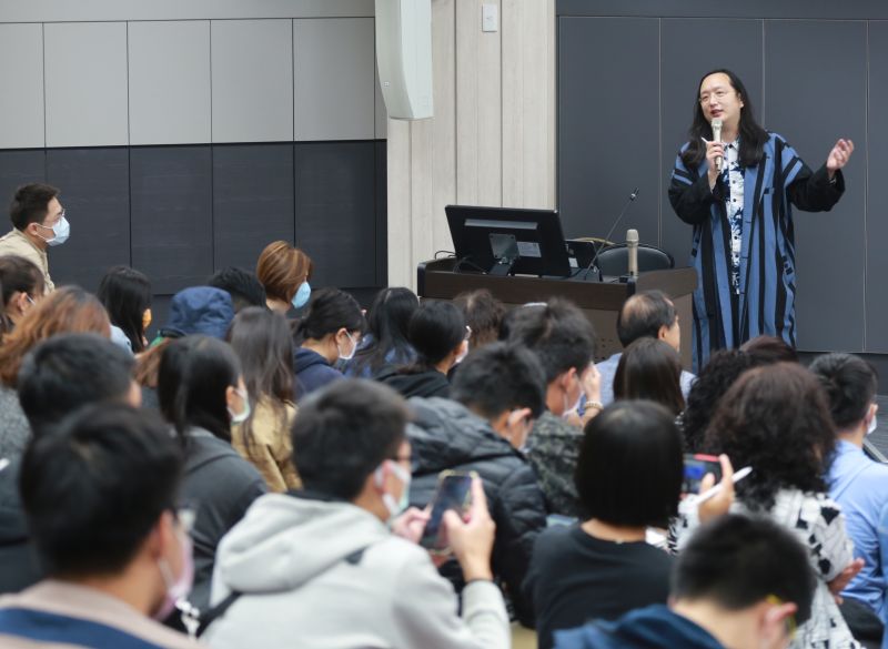 ▲行政院政務委員唐鳳經驗分享。(圖/記者黃守作攝,2021.03.23)