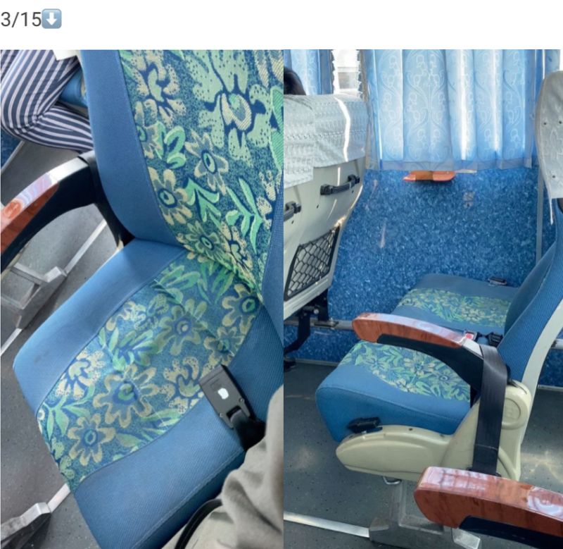 ▲女網友PO出3月15日搭乘高鐵接駁車的照片。(圖/翻攝自《Dcard》)