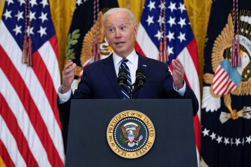 ▲美國總統拜登（Joe Biden）表示，他設立一個新目標，要在上任的100天內在美國施打2億劑2019冠狀病毒疾病（COVID-19）疫苗。（圖／美聯社／達志影像）