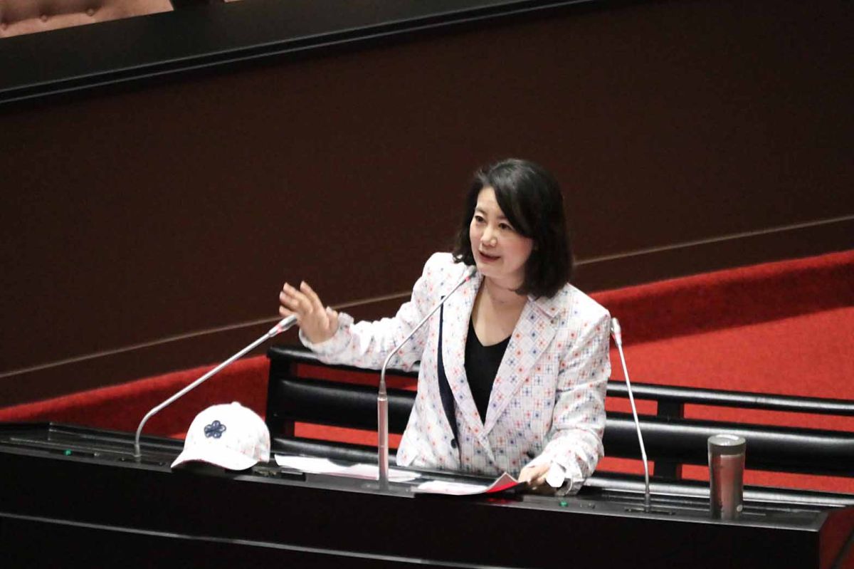 ▲民進黨立委吳思瑤曾穿著改良後的奧運隊服赴議場質詢。（圖／吳思瑤辦公室提供）