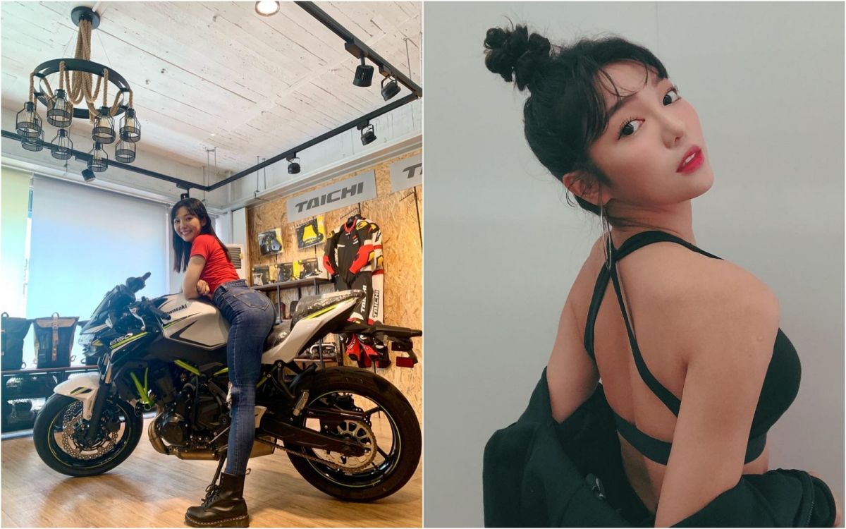 ▲何美考到重機駕照準備環島。（圖／何美IG）