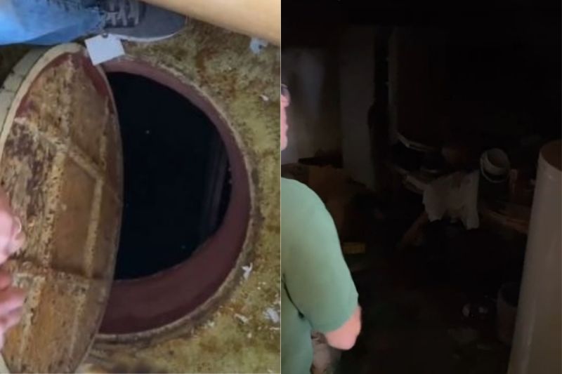 ▲珍妮佛推測,前屋主可能是害怕冷戰時期,加州地區會發生核彈爆炸,才會在自家地下建一座防空洞。(圖/翻攝自《Jennifer