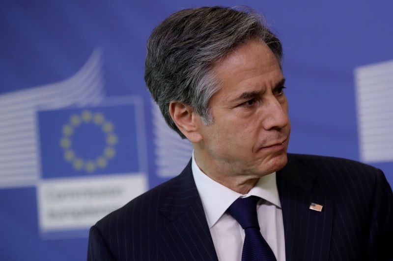 ▲美國務卿布林肯11日關切中國對台進逼，中共翌日仍派出25架軍機擾台，創下單日架數新高紀錄。美國國務院今天對此表達關切，並再次呼籲北京停止在軍事、外交及經濟上施壓台灣。資料照。（圖／美聯社／達志影像）