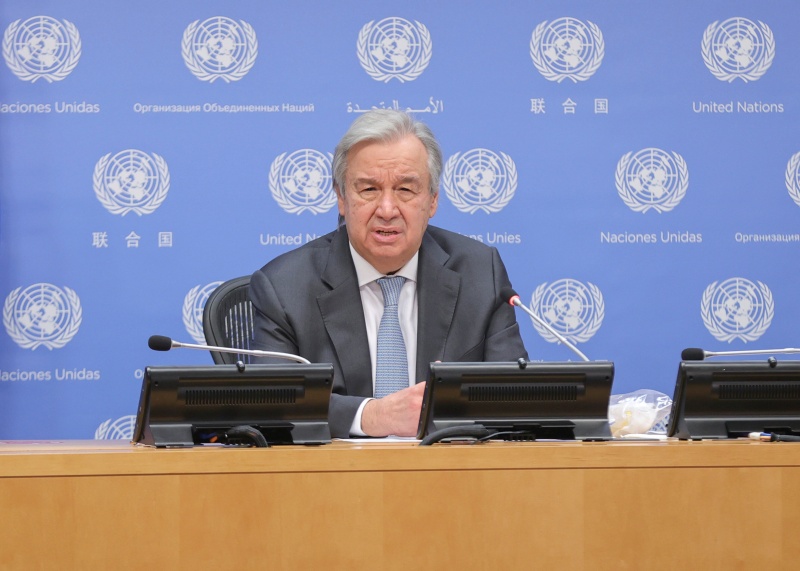 ▲聯合國秘書長古特瑞斯（Antonio Guterres）譴責全球COVID-19（2019冠狀病毒疾病）疫苗分配不公的情況，形容此舉「下流」，各國「道德分數不及格」。資料照。（圖／美聯社／達志影像）