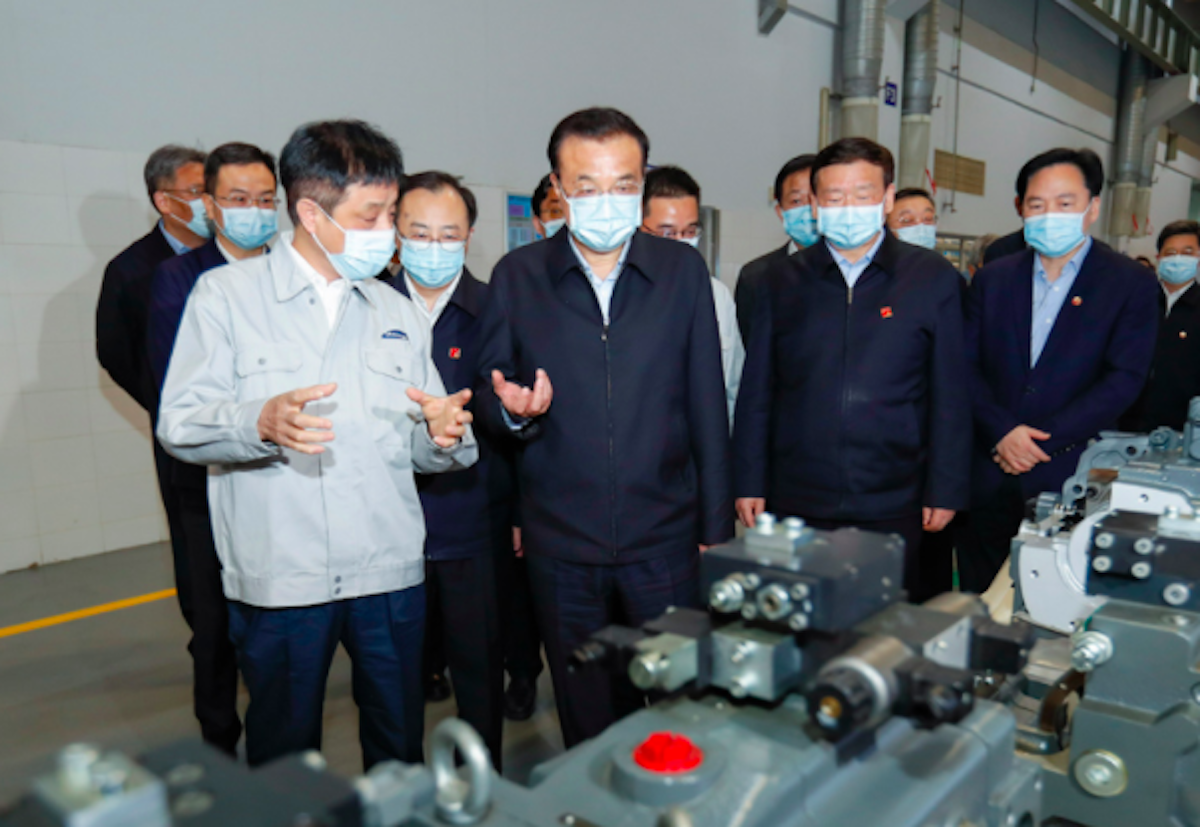 ▲中國官媒報導，李克強在國常會後隔日（3月26日）至江蘇考察。（圖／翻攝自中國官媒）