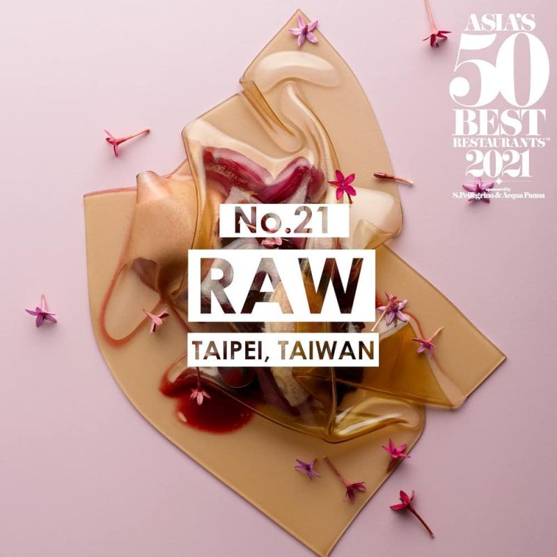 ▲名廚江振誠領軍的RAW今年第六度入選,於2018年拿下台北米其林一星,2019-2020則是摘下二星。