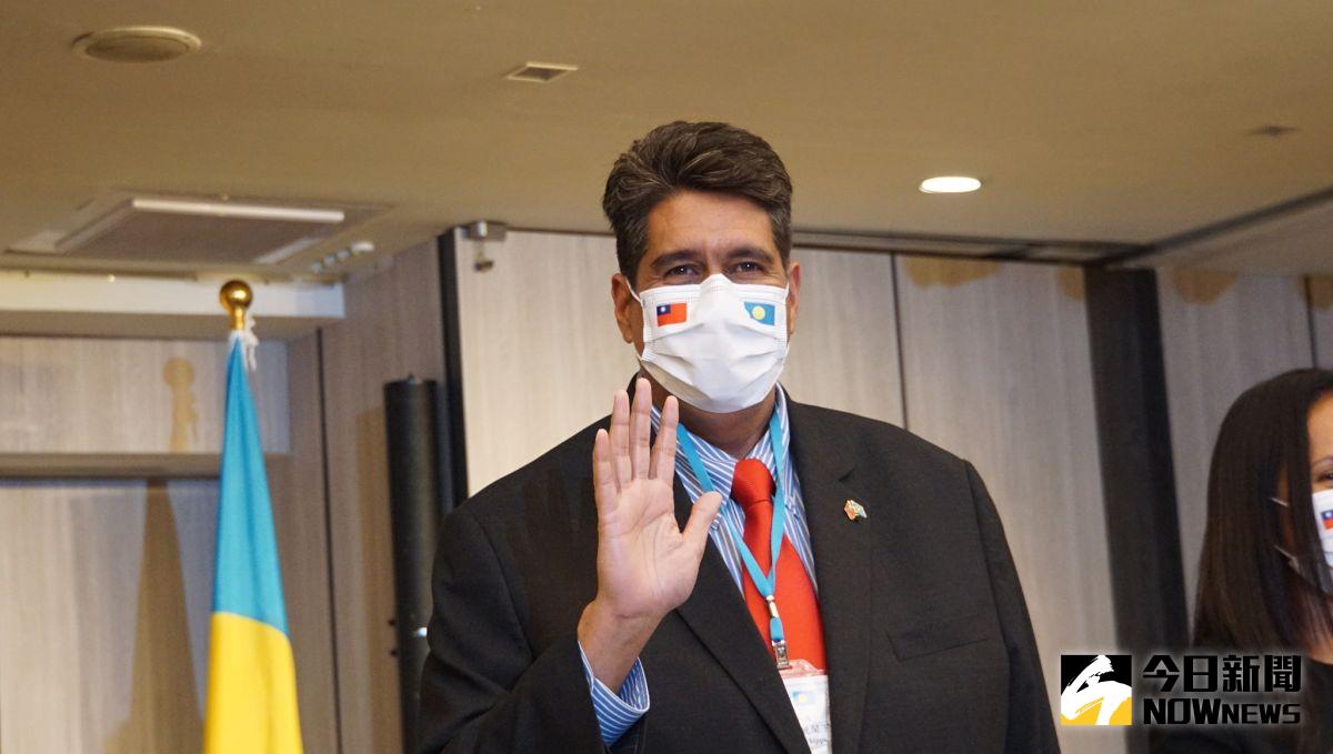 ▲今年3月，帛琉總統惠恕仁曾來台宣傳帛琉旅遊。（圖／記者呂炯昌攝，2021.03.29）