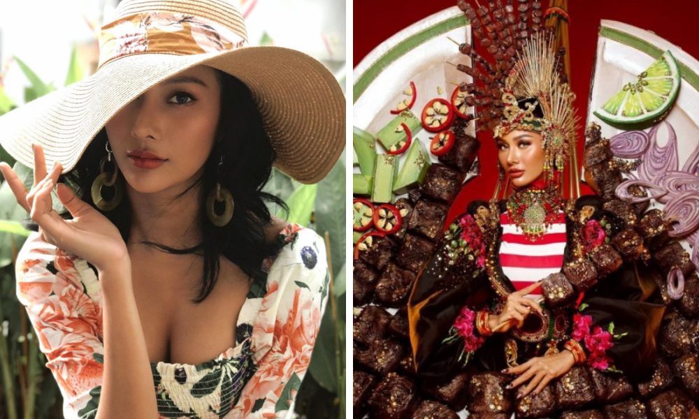 ▲印尼選美佳麗把國民美食穿上身，引發熱議。（圖／翻攝自IG）
