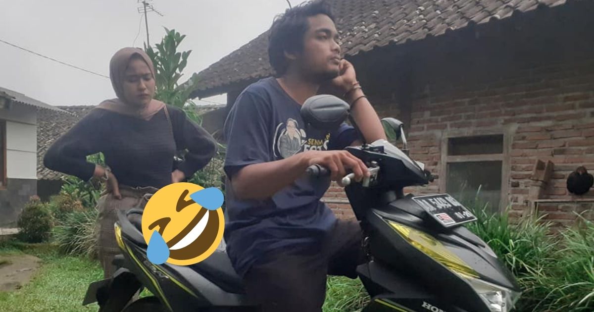 ▲印尼一名男子想出奇招，在機車上加裝長釘子向女朋友證明清白。(圖|翻攝自Khoirul Anam/臉書)