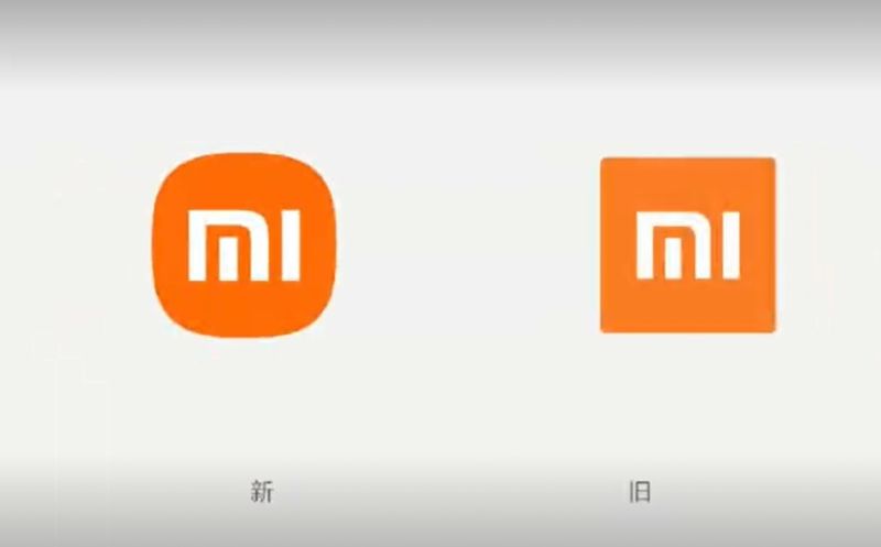 ▲小米公布了品牌新Logo，請來知名日本設計師原研哉耗時3年打造，左邊為全新Logo，和右邊的舊Logo對比，引來網友一陣太過相似的吐槽。（圖／翻攝自《小米春季新品發布會》影片截圖）