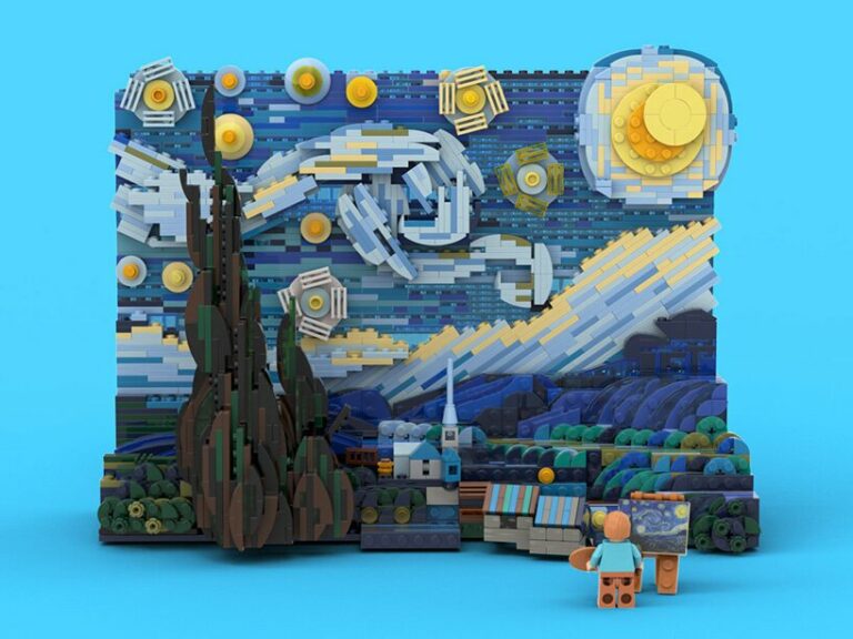 ▲樂高版星夜 | LEGO version of “Starry Night” (Courtesy of LEGO IDEAS)