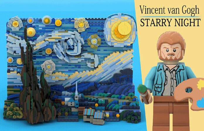 ▲樂高版星夜 | LEGO version of “Starry Night” (Courtesy of LEGO IDEAS)