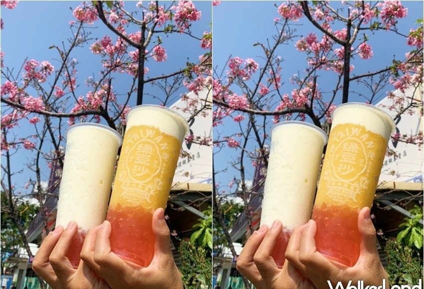▲櫻花手搖杯第2杯半價！「春櫻芒芒」芒果冰沙、Q彈粉紅「春櫻晶球」滿足咀嚼控的味蕾。（圖／WalkerLand）