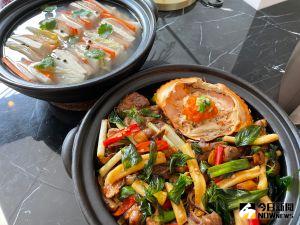 台菜餐酒插旗大直 優雅慢食翻轉台味印象 ▲業者主打經典台菜料理搭配法式飲食節奏,同時推出分店限定的「鮮蟹海鮮麻油雞米糕」及「富錦酸菜白肉鍋」。(圖/記者黃仁杰攝)
