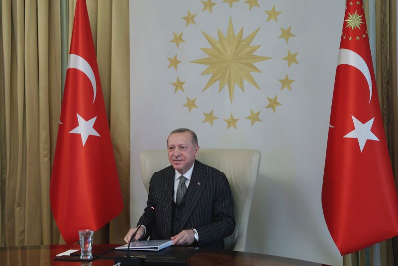 ▲土耳其總統艾爾段（Recep Tayyip Erdogan）指控104退役海軍上將反對的意見是「政變的暗示」。（圖／美聯社／達志影像）