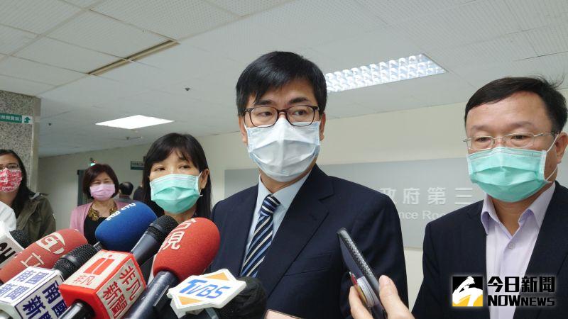 ▲高雄市長陳其邁肯定交通部長林佳龍負責任的態度。(圖/記者鄭婷襄攝,2021.04.06)