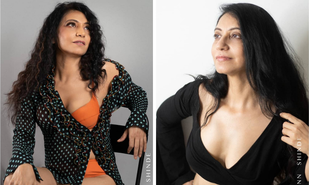 ▲52歲的印度婦女吉塔（Geeta J）為了突破僵化的審美框架，毅然當起了內衣模特兒。（圖／翻攝自 just_geet@IG）