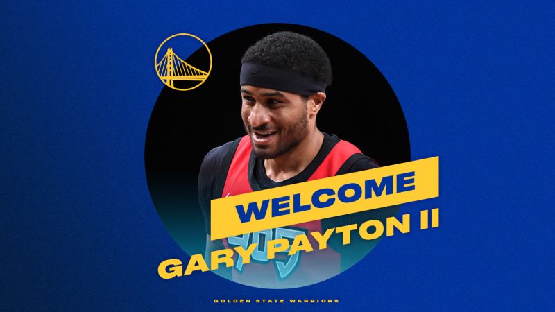 ▲傳奇控衛「手套」Gary Payton之子Gary Payton II加盟勇士。(圖/取自金州勇士推特)