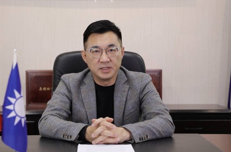 ▲國民黨主席江啟臣受邀參加國際民主聯盟全球線上論壇,他說,「競爭和合作並存」是當前兩岸間唯一可行的互動模式。(圖/國民黨提供)