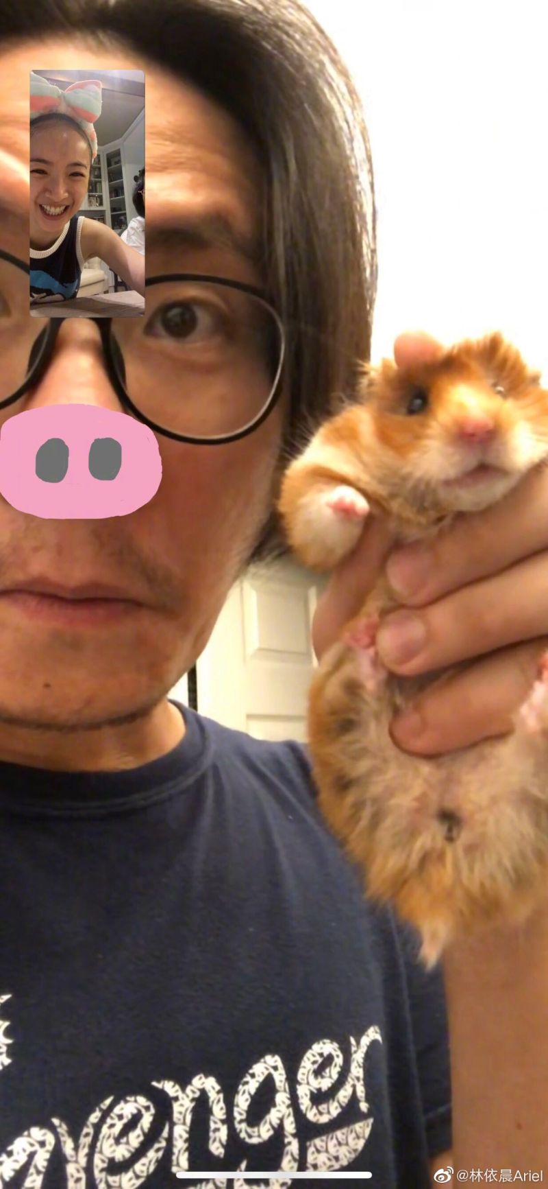 ▲林依晨和林于超屬於遠距婚姻。（圖／林依晨微博）
