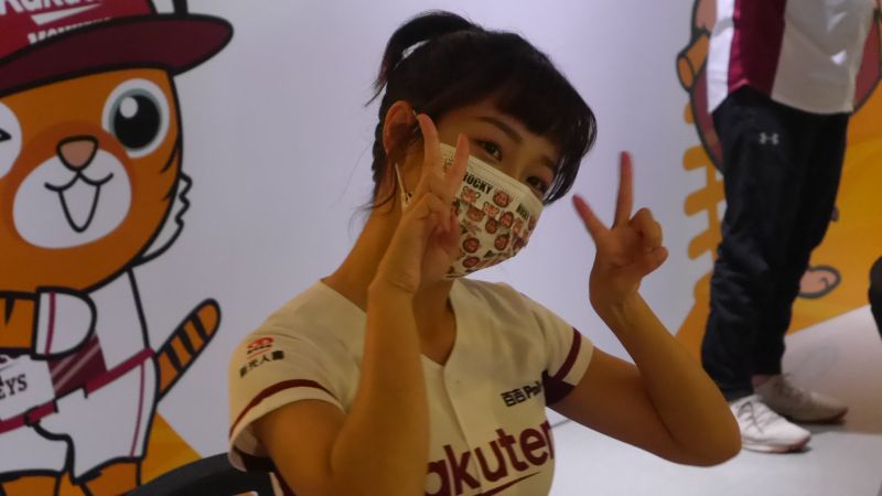 ▲樂天女孩籃籃參加首航活動。(圖/吳政紘攝)