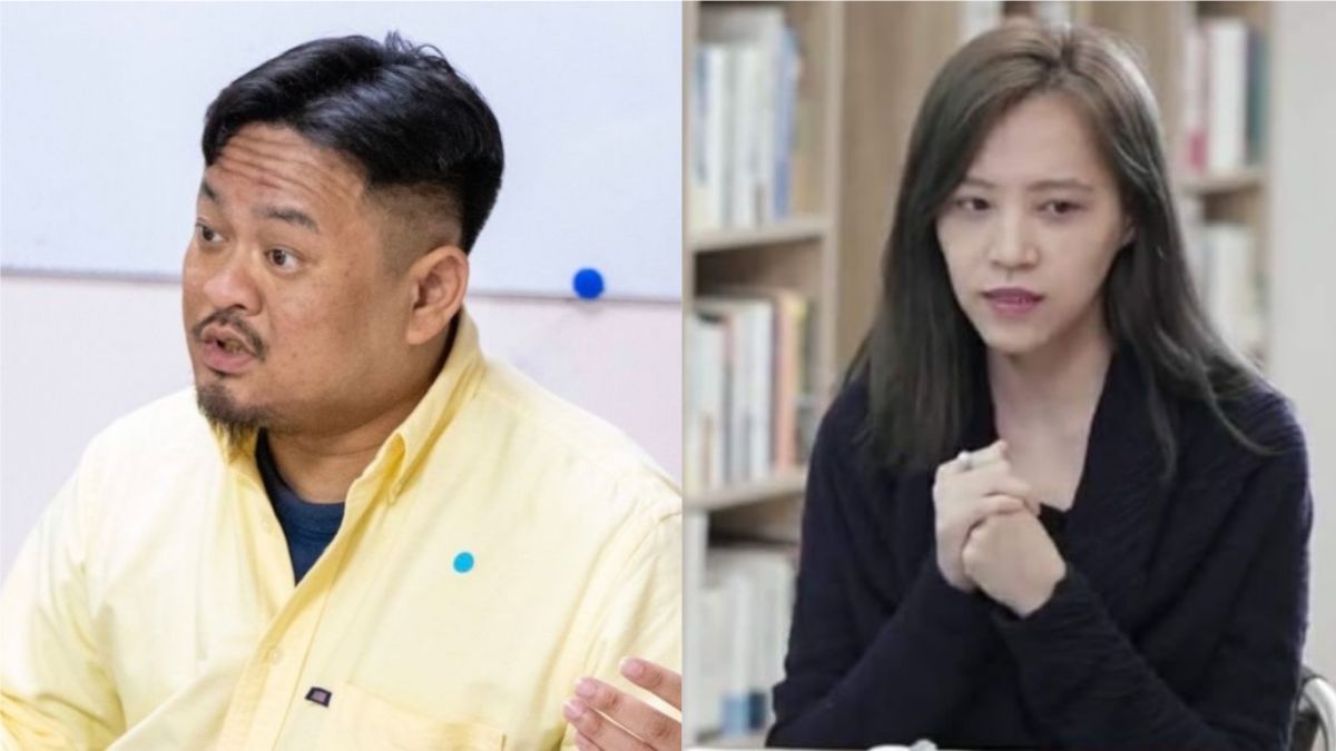 ▲立委洪申翰被封為「最赤貧立委」，財經網美胡采蘋則報牌誇口要他明年財產申報破百萬，更笑虧不然「財經網美四個字倒過來寫」。（合成圖／翻攝自洪申翰、胡采蘋臉書）