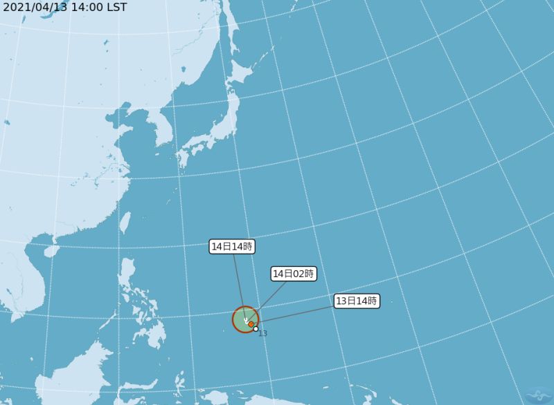 ▲氣象局表示,新生成的熱帶低壓對台灣沒有直接影響,反倒可能讓台灣上空水氣更少。(圖/翻攝自中央氣象局)