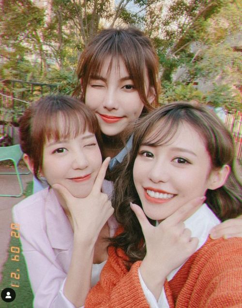 ▲荳荳（左起）、采子、紀卜心因為狼人殺變好友。（圖／翻攝采子IG）