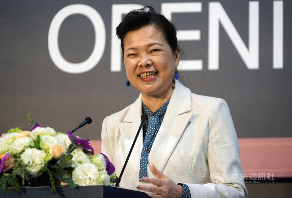 ▲工研院線上歡慶48週年舉行線上院慶，經濟部長王美花表示將支持創新研發。中央社實習記者周怡楨攝 110年4月14日