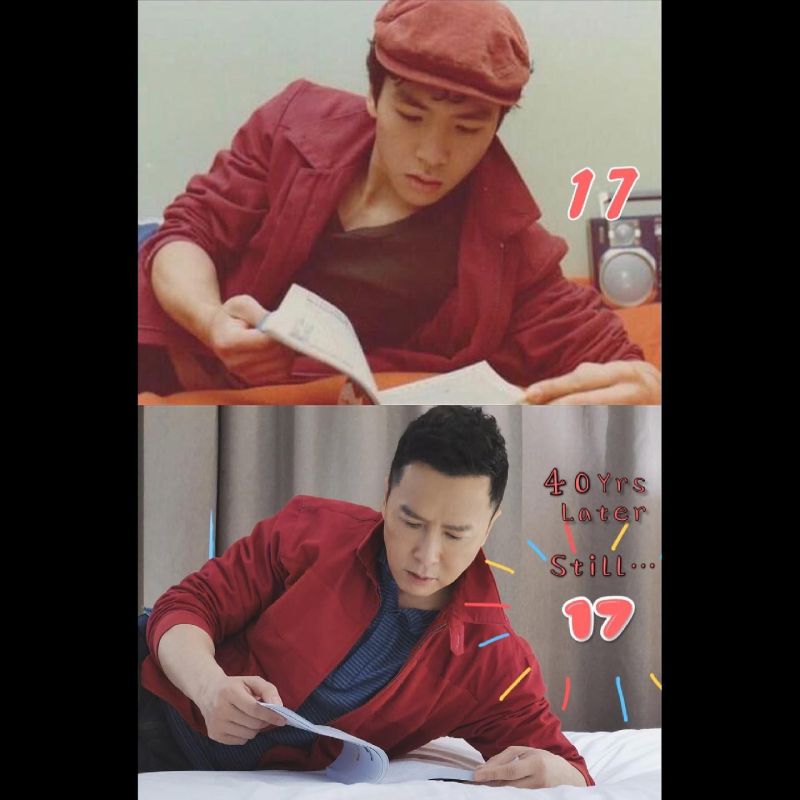 ▲甄子丹17歲時的模樣與現在差別不大。(圖/甄子丹臉書)