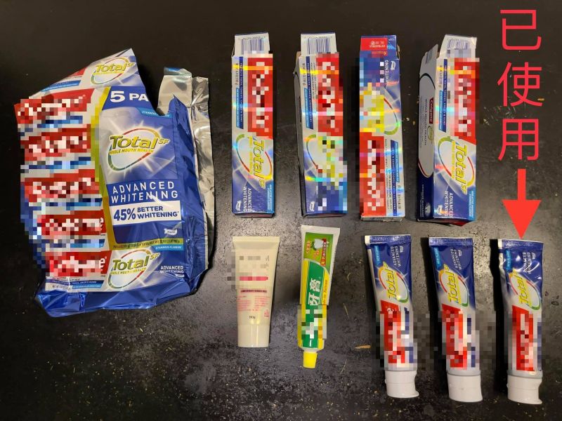 ▲原PO爸爸到好市多買了一組5條的牙膏,回家開箱後卻見崩潰慘況。(圖/翻攝自《Costco好市多商品經驗老實說》)