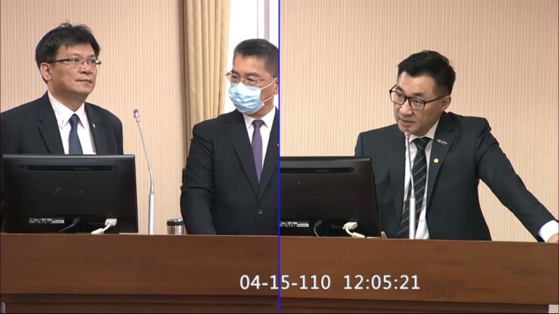 ▲經濟部次長曾文生(圖左1)今日回答國民黨立委江啟臣(圖右)質詢時指出,到7月前,分區供水僅有供5停2方案。(圖/翻攝自立法院iVOD)