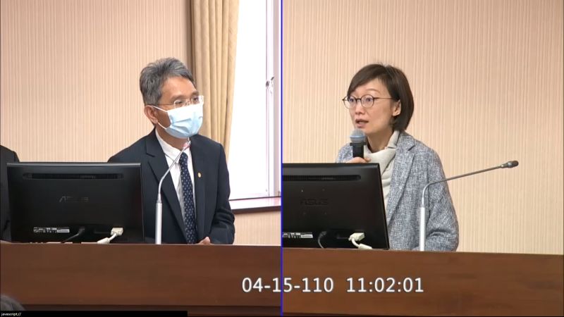 ▲國民黨立委吳怡仃質詢時,建署長吳欣修表示,南科有首例「替代履行」交換再生水方案。(圖/翻攝自立法院iVOD)