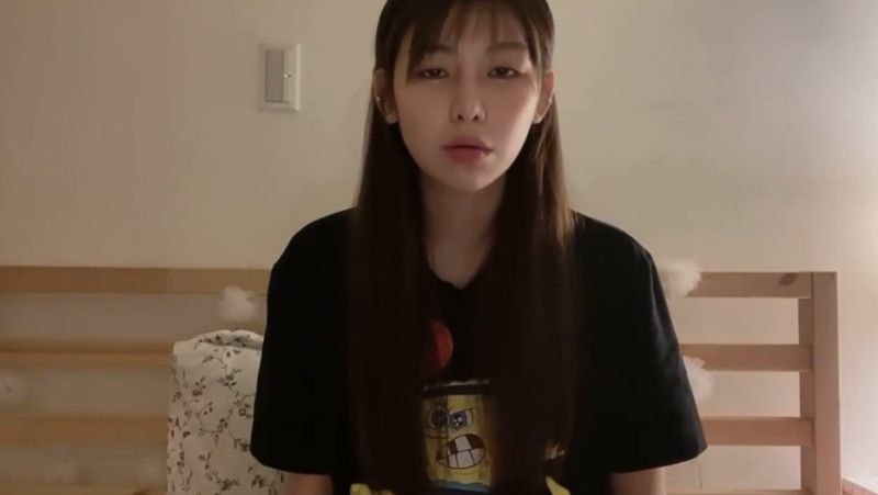 ▲▼采子落淚認了與何孟遠曖昧。(圖/采子臉書)