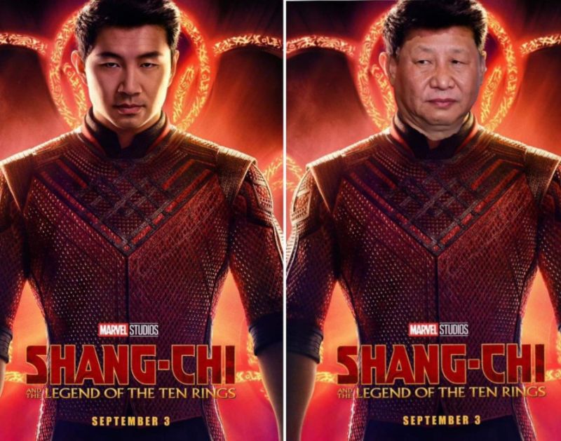 ▲漫威首部華人英雄電影《尚氣與十環傳奇》（Shang-Chi and the Legend of the Ten Rings）預告曝光後掀起熱議，有網友認為男主角劉思慕撞臉習近平，有鄉民討論1名台灣男星更適合出演該角色。（圖／翻攝自PTT）