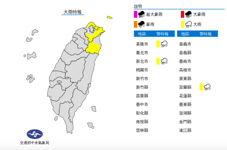 舒力基今日最靠近台灣　雨勢集中在三縣市
