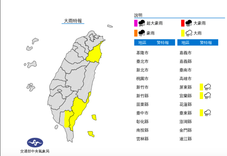 午後對流旺盛!屏東、台東迎雷雨彈 3縣市大雨特報