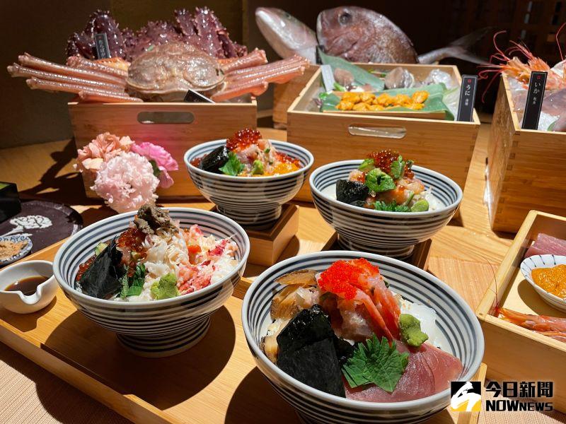 ▲日本橋海鮮丼辻半推出兩品全新海鮮珠寶盒,分別為以智利帝王蟹為主角的<雪