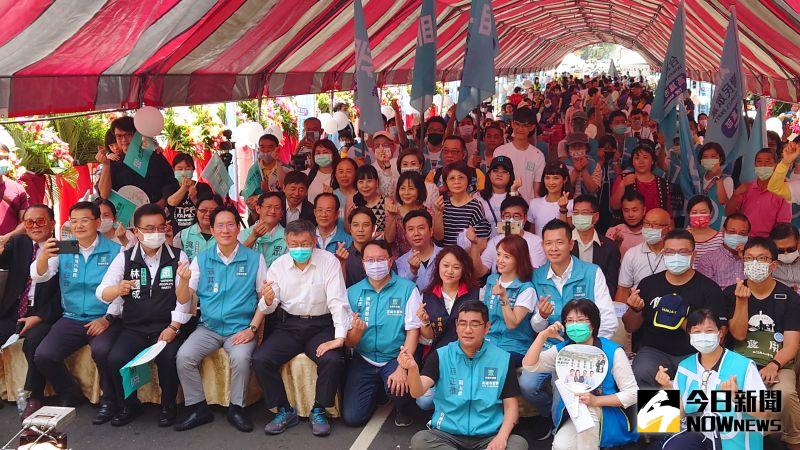 ▲民眾黨今日成立高雄黨部,宣示2022的選舉,民眾黨在高雄不會缺席。(圖/記者鄭婷襄攝,2021.04.24)