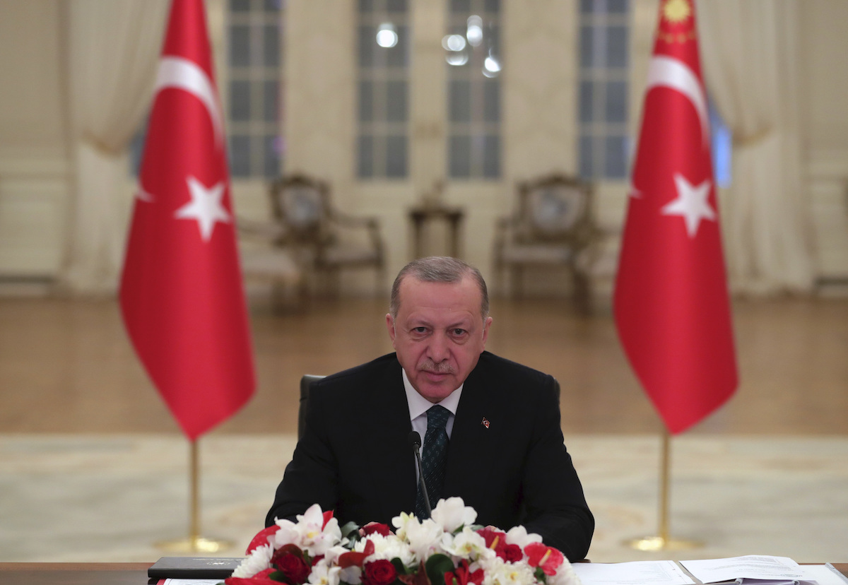 ▲北大西洋公約組織（NATO）14日將在比利時召開高峰會，美國總統拜登與土耳其總統艾爾段會面備受矚目。圖為土耳其總統艾爾段。（圖／美聯社／達志影像）