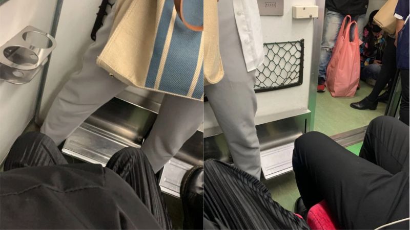 女搭火車遇乘客「尷尬站法」！畫面曝光全崩潰：好有壓力
