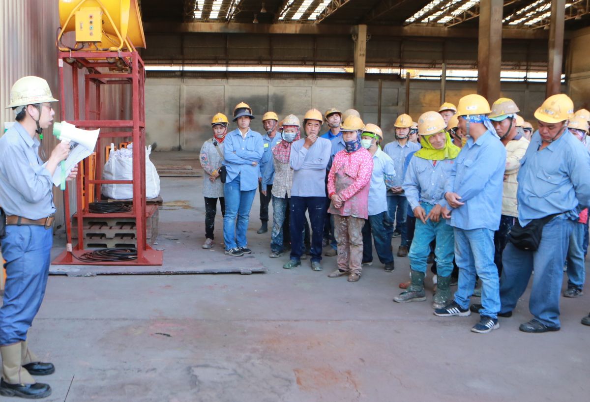 ▲台灣國際造船公司進行施工安全宣導。(圖／台灣國際造船公司提供)
