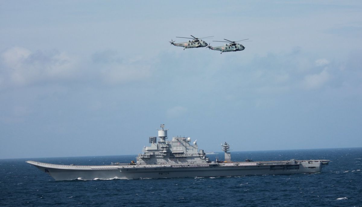 ▲印度海軍「維克拉馬迪特雅號」(Vikramaditya)航艦。(圖／印度海軍臉書)