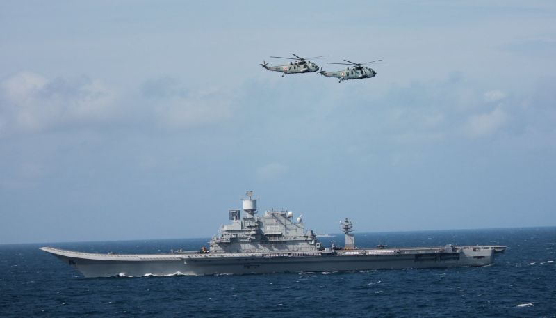 ▲印度海軍「維克拉馬迪特雅號」(Vikramaditya)。(圖/印度海軍臉書)