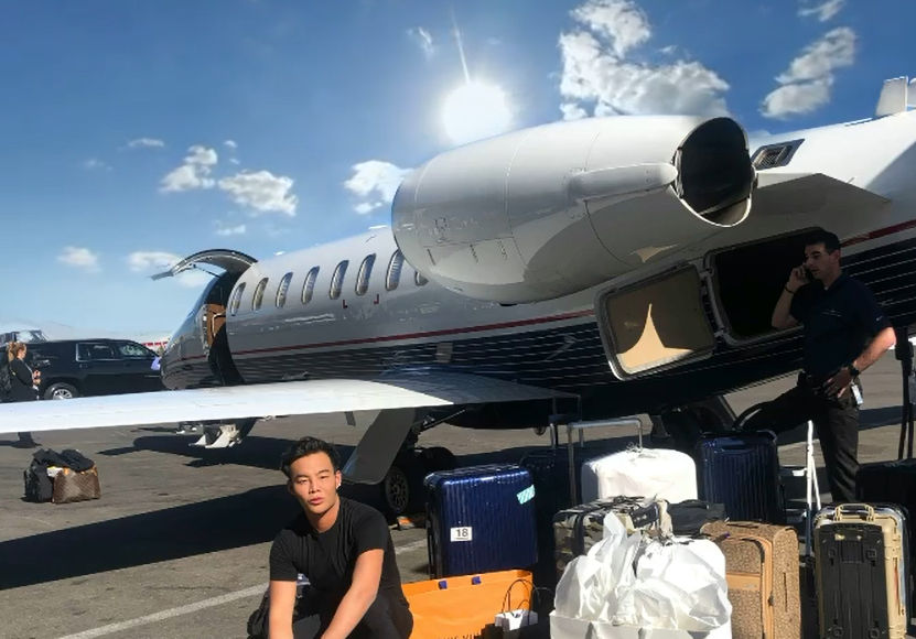 ▲Kane Lim在IG上秀出坐私人飛機採購精品的影片，吸引47萬名粉絲追蹤。（圖／翻攝Kane Lim IG）