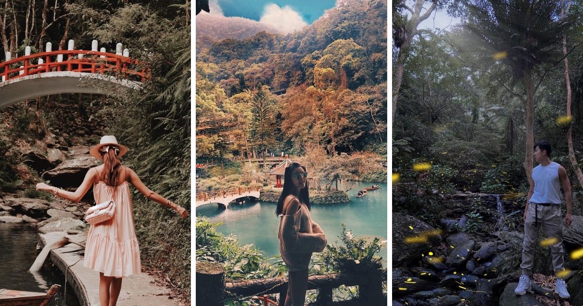 ▲Perched high in the scenic mountains of Wulai, Yun-Hsien Resort is the only park that requires tourists to ride cable cars to reach it. (Photos courtesy of @gracebeyondstars (left) @_.mmmine (center) and @aaron.626 (right))