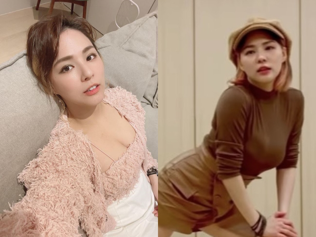 ▲熊熊穿緊身裙練習籃球啦啦隊舞蹈。（圖／翻攝熊熊IG）