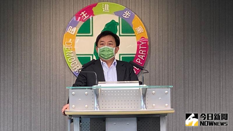 ▲宣示排黑決心,民進黨秘書長林錫耀表示將要透過AI系統篩選新進黨員(圖/記者胡宥心攝,2021.05.05)
