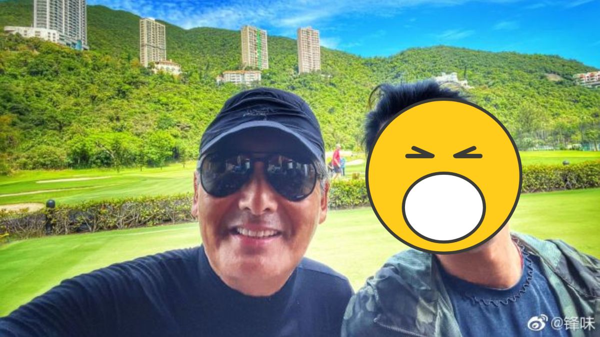 ▲野生周潤發（左）被另一男神捕獲。（圖／鋒味微博）