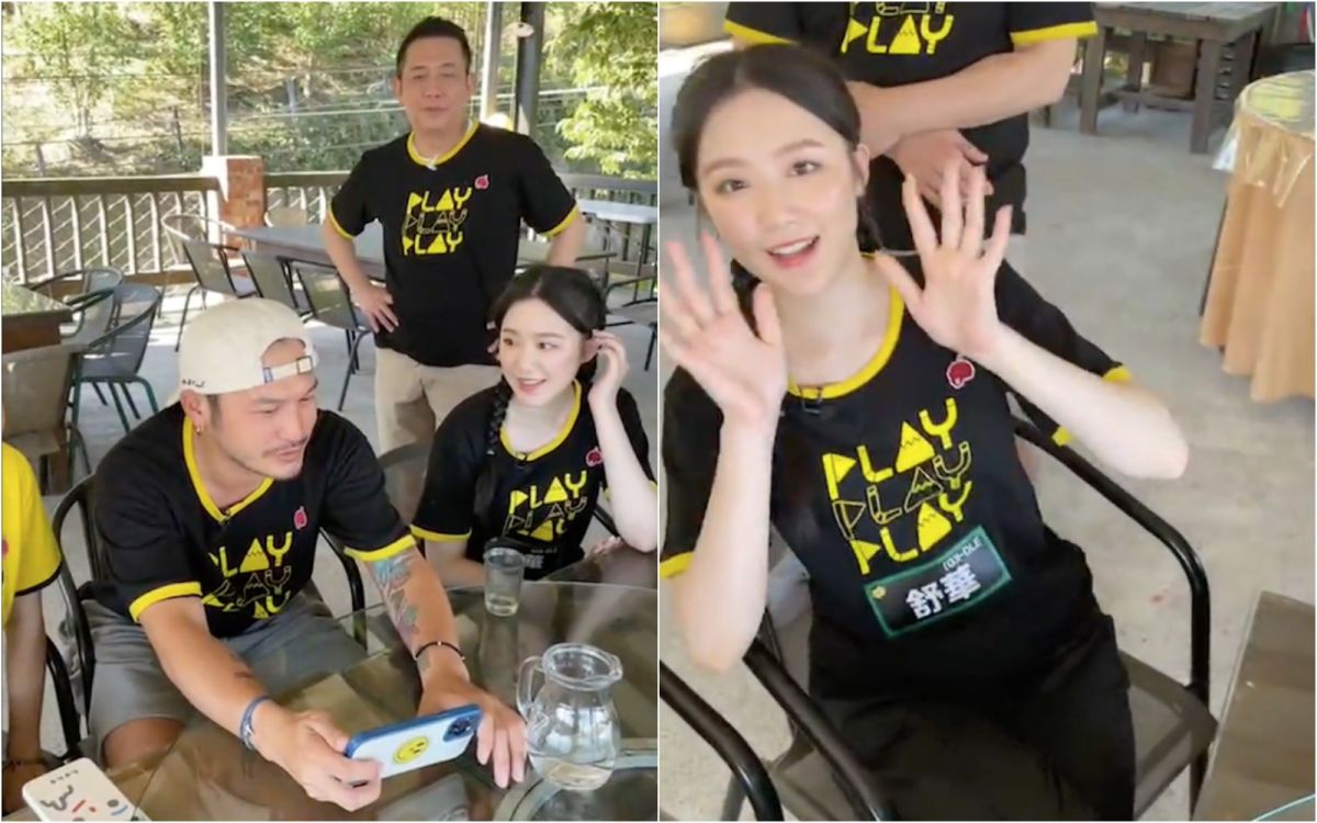 ▲舒華（右）驚喜錄製《綜藝玩很大》。（圖／吳宗憲IG）